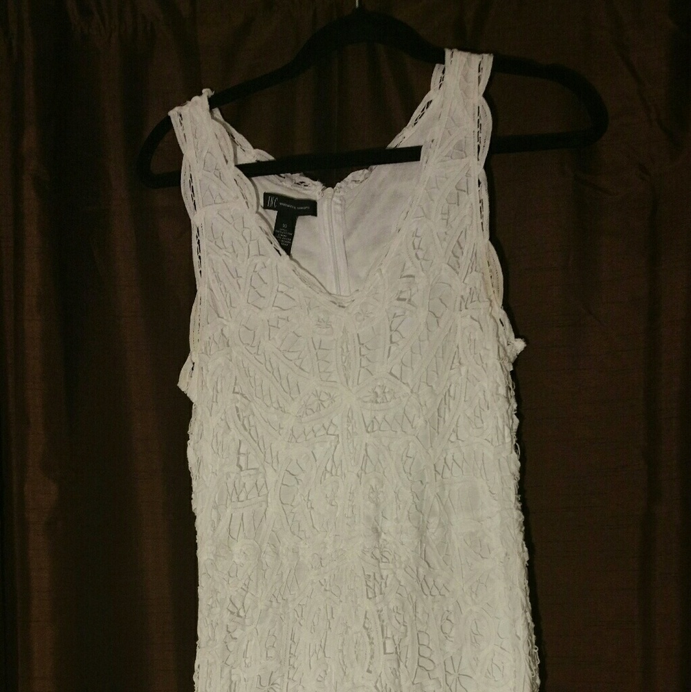 White crochet dress